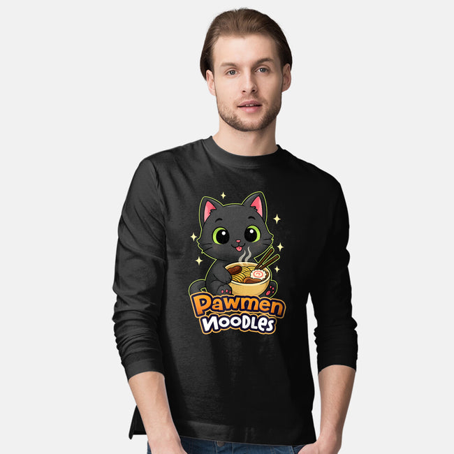 Pawmen Noodles-Mens-Long Sleeved-Tee-Lorets