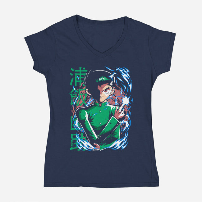 Spiritual Detective-Womens-V-Neck-Tee-Diego Oliver