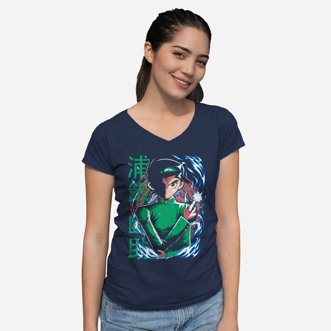 Spiritual Detective-Womens-V-Neck-Tee-Diego Oliver