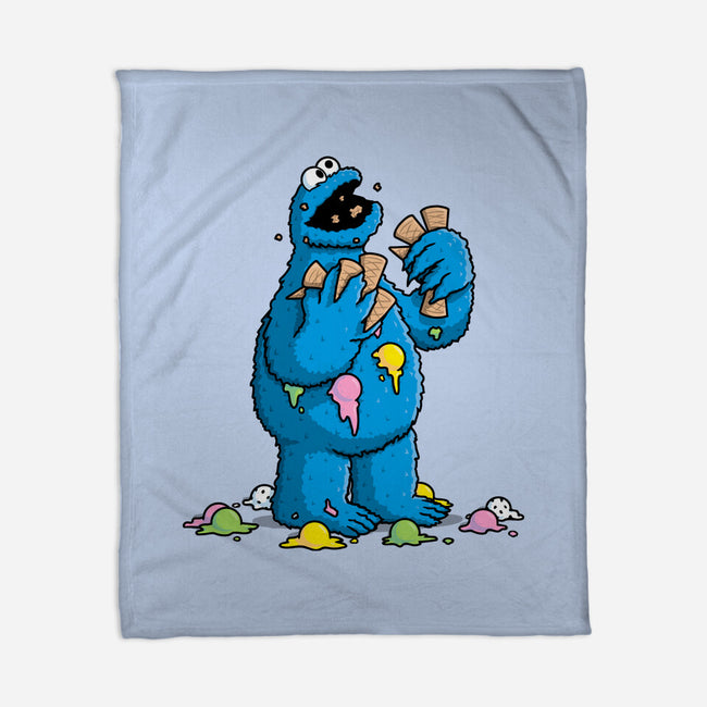 Cone Monster-None-Fleece-Blanket-Raffiti