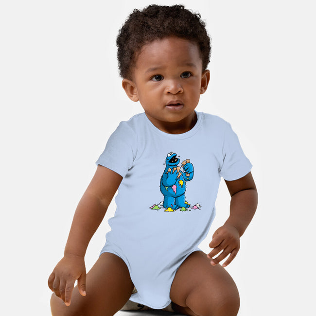 Cone Monster-Baby-Basic-Onesie-Raffiti