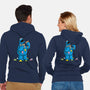Cone Monster-Unisex-Zip-Up-Sweatshirt-Raffiti