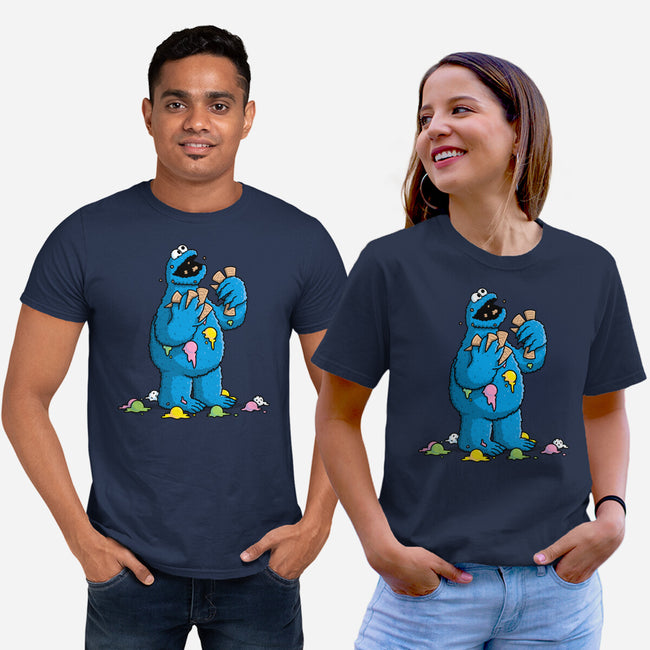 Cone Monster-Unisex-Basic-Tee-Raffiti