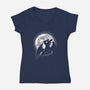 Moonlight Night Dragon-Womens-V-Neck-Tee-fanfreak1