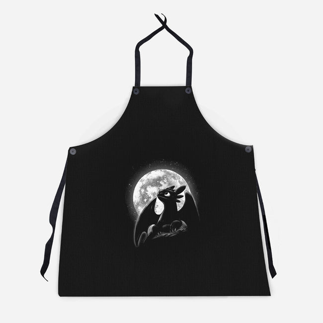 Moonlight Night Dragon-Unisex-Kitchen-Apron-fanfreak1