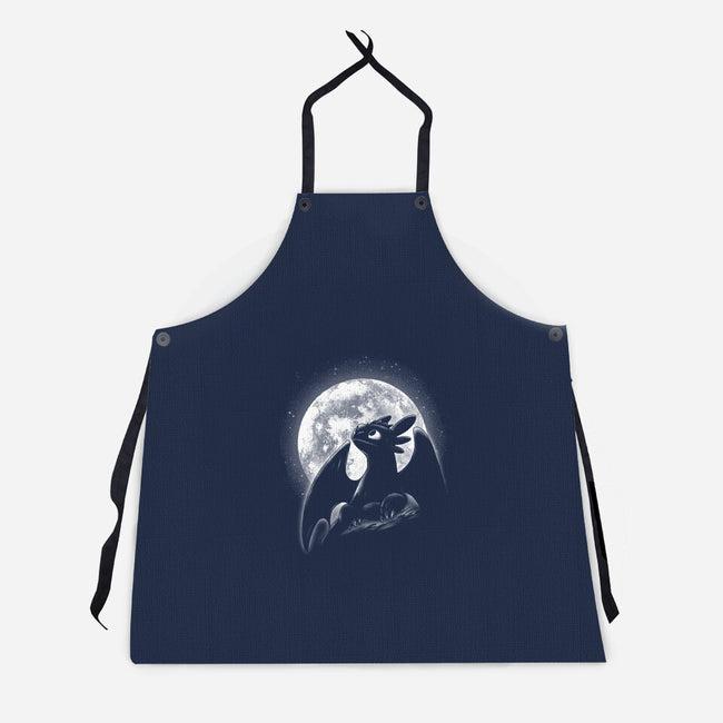 Moonlight Night Dragon-Unisex-Kitchen-Apron-fanfreak1