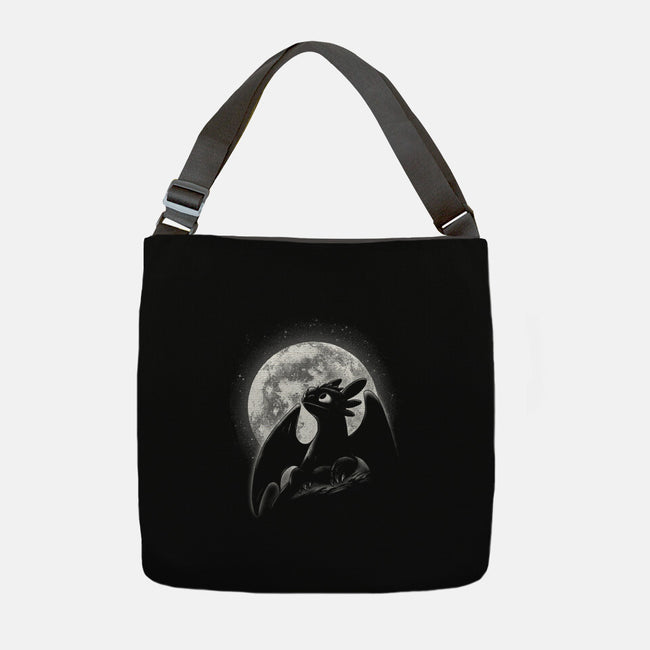 Moonlight Night Dragon-None-Adjustable Tote-Bag-fanfreak1
