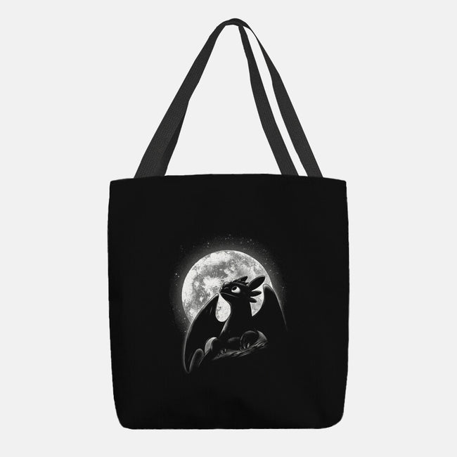Moonlight Night Dragon-None-Basic Tote-Bag-fanfreak1