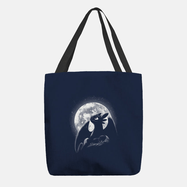 Moonlight Night Dragon-None-Basic Tote-Bag-fanfreak1