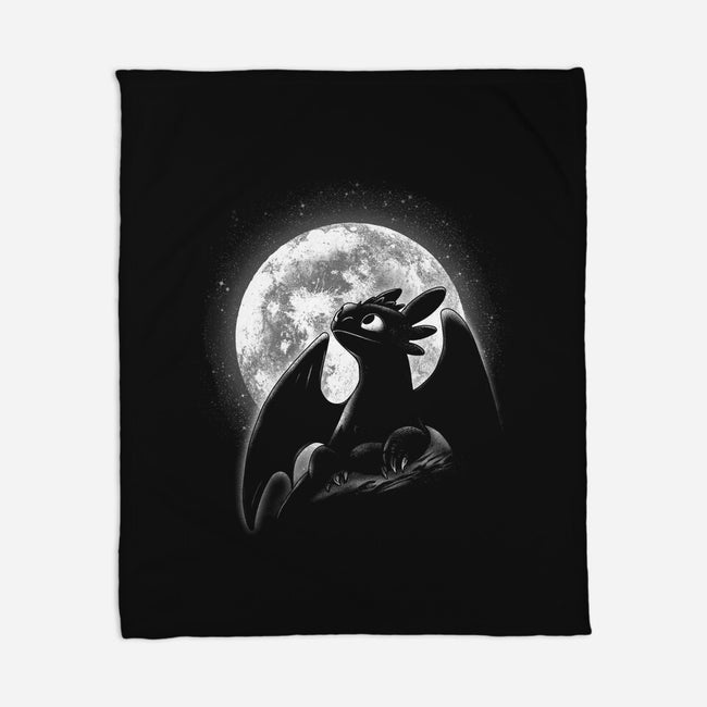 Moonlight Night Dragon-None-Fleece-Blanket-fanfreak1