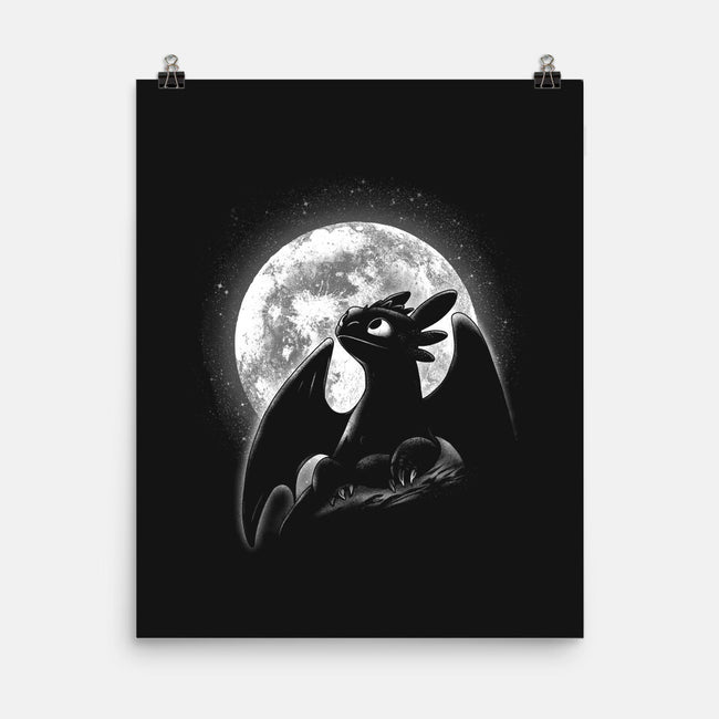 Moonlight Night Dragon-None-Matte-Poster-fanfreak1