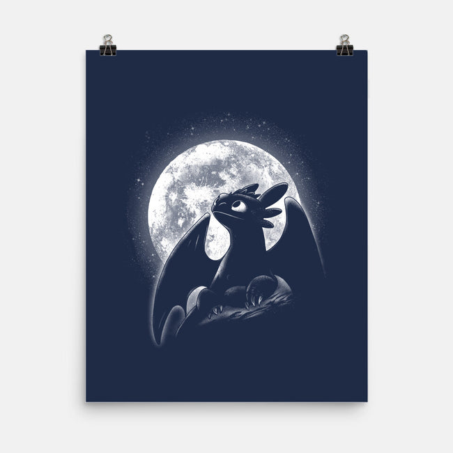 Moonlight Night Dragon-None-Matte-Poster-fanfreak1