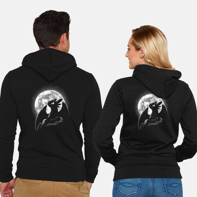 Moonlight Night Dragon-Unisex-Zip-Up-Sweatshirt-fanfreak1