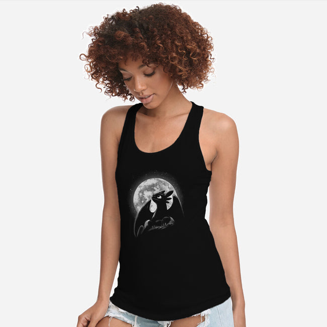 Moonlight Night Dragon-Womens-Racerback-Tank-fanfreak1