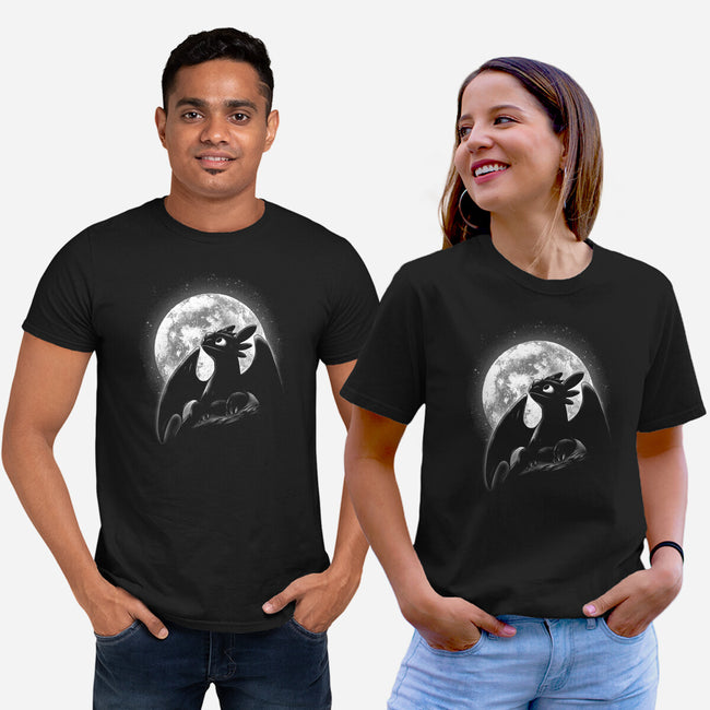 Moonlight Night Dragon-Unisex-Basic-Tee-fanfreak1