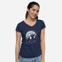 Moonlight Night Dragon-Womens-V-Neck-Tee-fanfreak1
