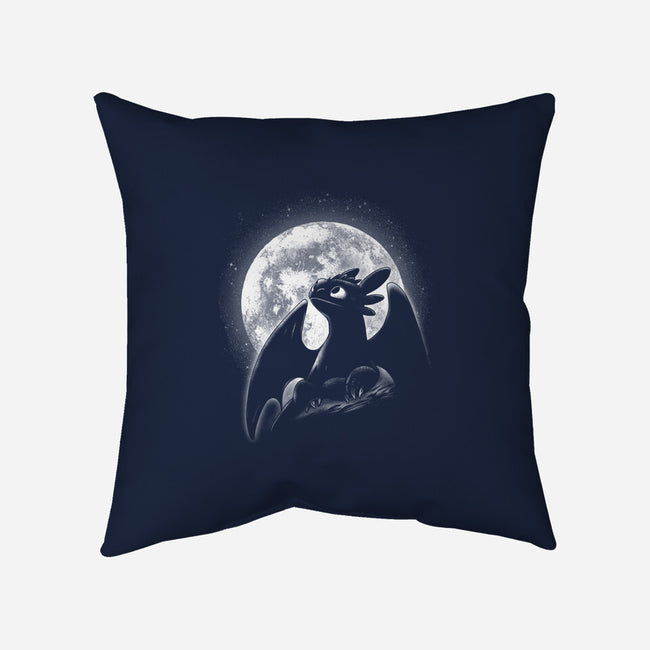 Moonlight Night Dragon-None-Removable Cover w Insert-Throw Pillow-fanfreak1