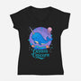 The Ocean's Unicorn-Womens-V-Neck-Tee-Loobs