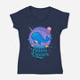 The Ocean's Unicorn-Womens-V-Neck-Tee-Loobs