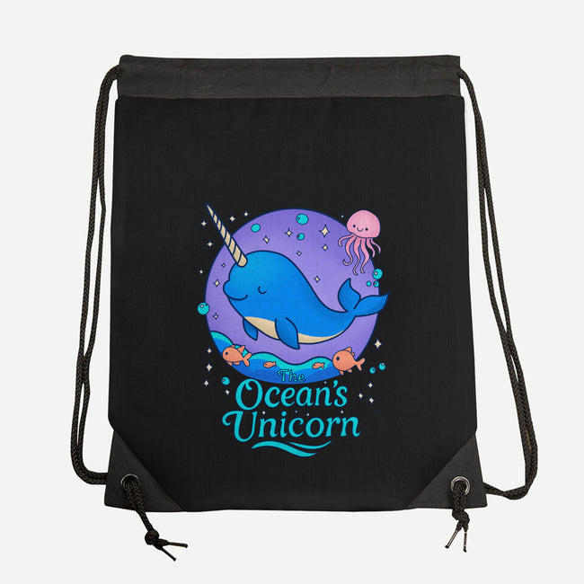 The Ocean's Unicorn-None-Drawstring-Bag-Loobs