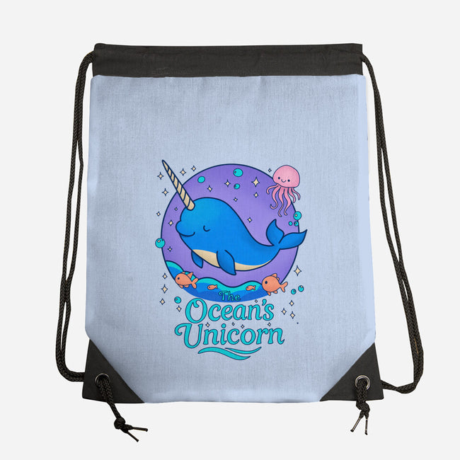 The Ocean's Unicorn-None-Drawstring-Bag-Loobs