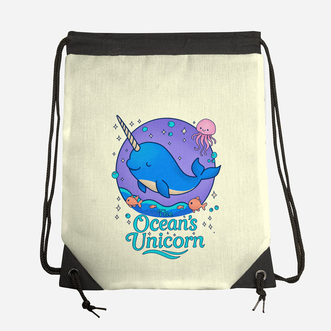 The Ocean's Unicorn-None-Drawstring-Bag-Loobs