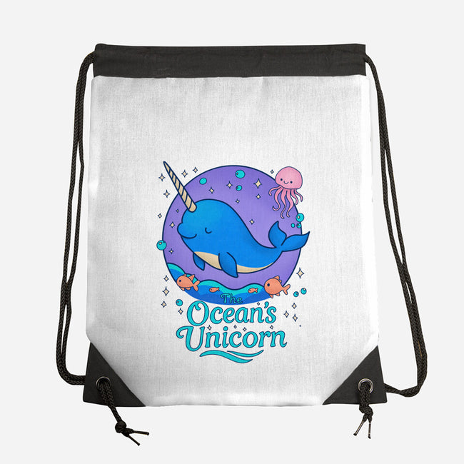 The Ocean's Unicorn-None-Drawstring-Bag-Loobs