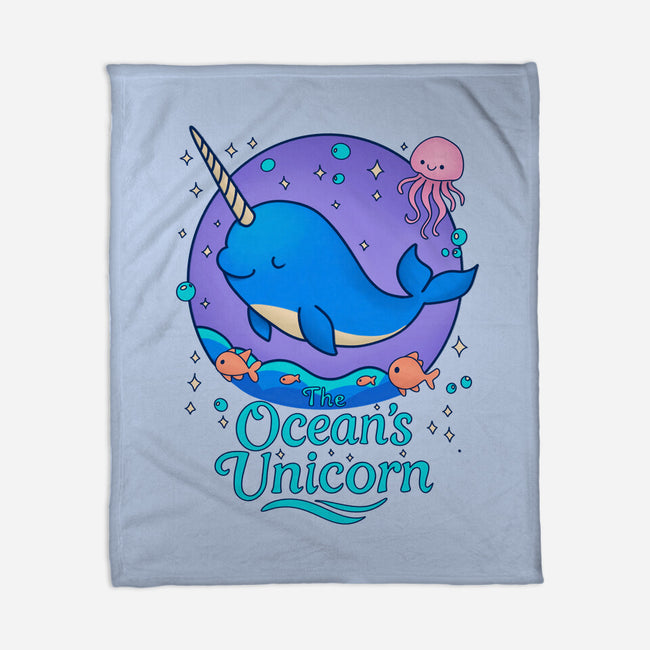 The Ocean's Unicorn-None-Fleece-Blanket-Loobs