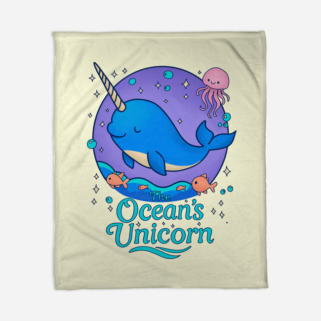The Ocean's Unicorn-None-Fleece-Blanket-Loobs