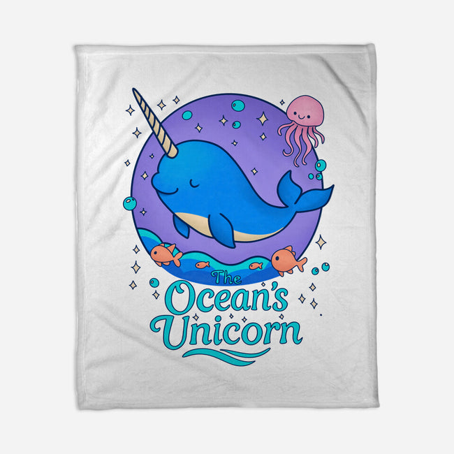The Ocean's Unicorn-None-Fleece-Blanket-Loobs