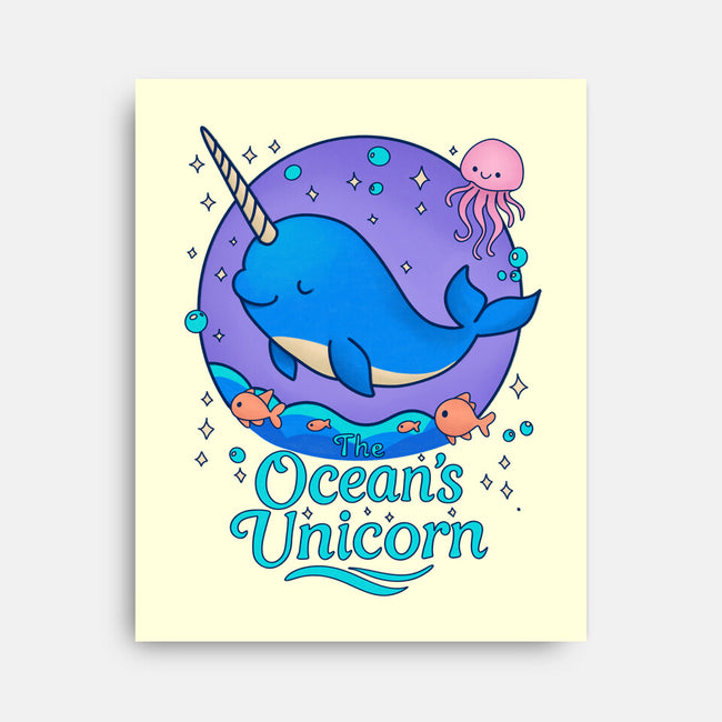 The Ocean's Unicorn-None-Stretched-Canvas-Loobs