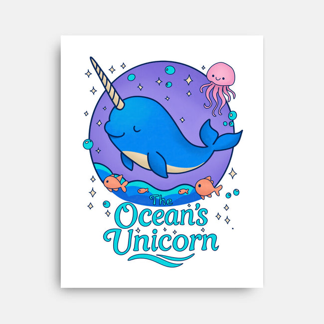 The Ocean's Unicorn-None-Stretched-Canvas-Loobs