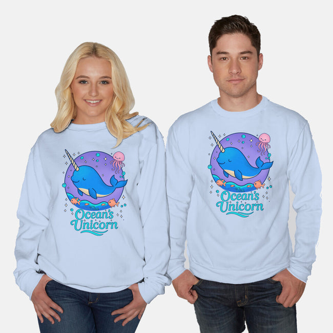 The Ocean's Unicorn-Unisex-Crew Neck-Sweatshirt-Loobs