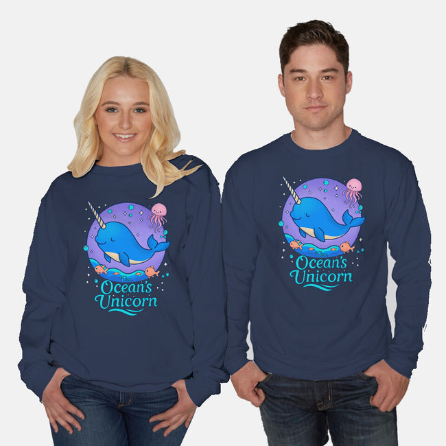The Ocean's Unicorn-Unisex-Crew Neck-Sweatshirt-Loobs
