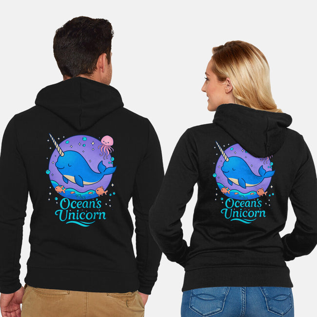 The Ocean's Unicorn-Unisex-Zip-Up-Sweatshirt-Loobs