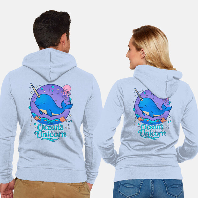 The Ocean's Unicorn-Unisex-Zip-Up-Sweatshirt-Loobs