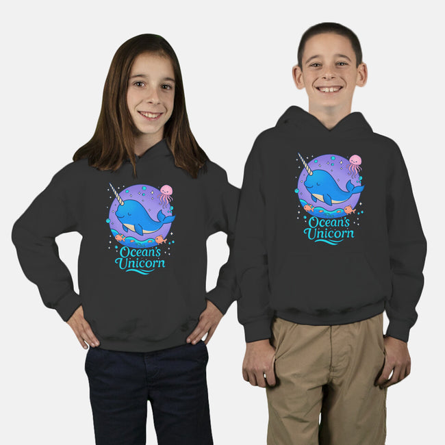The Ocean's Unicorn-Youth-Pullover-Sweatshirt-Loobs