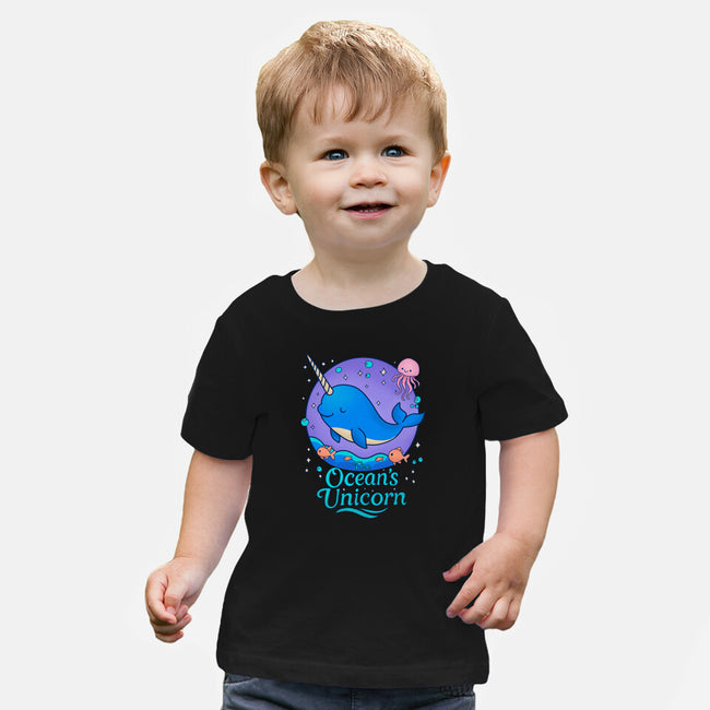 The Ocean's Unicorn-Baby-Basic-Tee-Loobs