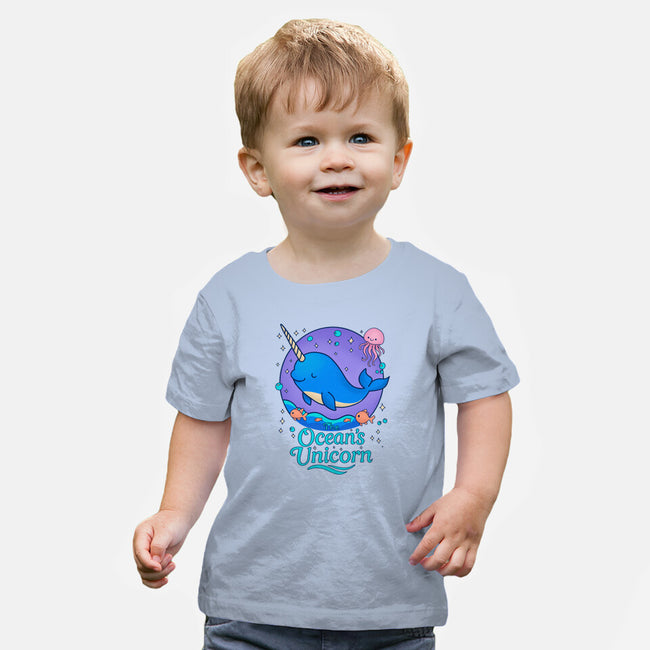 The Ocean's Unicorn-Baby-Basic-Tee-Loobs