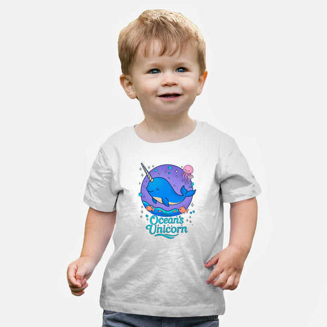 The Ocean's Unicorn-Baby-Basic-Tee-Loobs