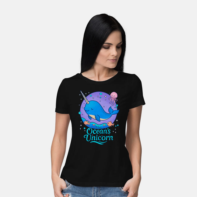The Ocean's Unicorn-Womens-Basic-Tee-Loobs