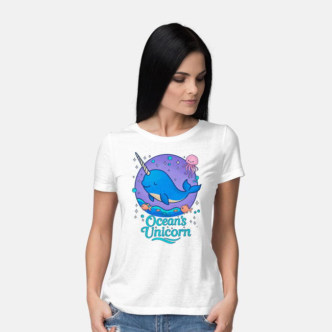 The Ocean's Unicorn-Womens-Basic-Tee-Loobs
