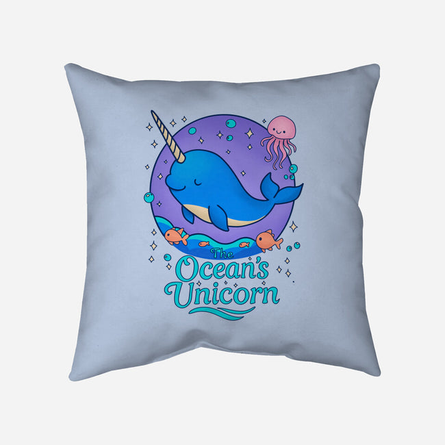 The Ocean's Unicorn-None-Removable Cover w Insert-Throw Pillow-Loobs