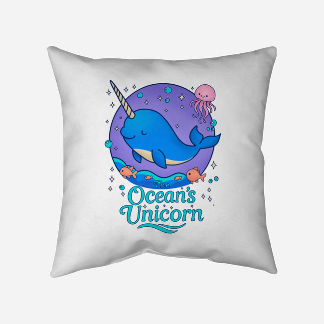 The Ocean's Unicorn-None-Removable Cover w Insert-Throw Pillow-Loobs