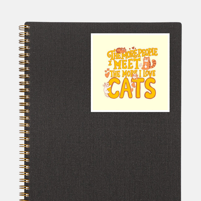 The More I Love Cats-None-Glossy-Sticker-Loobs