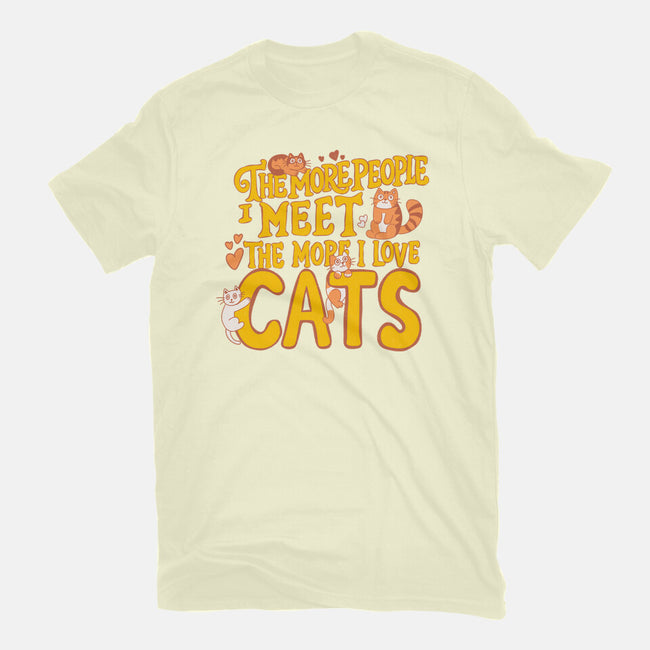 The More I Love Cats-Mens-Basic-Tee-Loobs