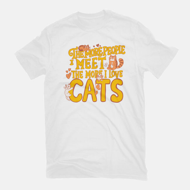 The More I Love Cats-Mens-Basic-Tee-Loobs