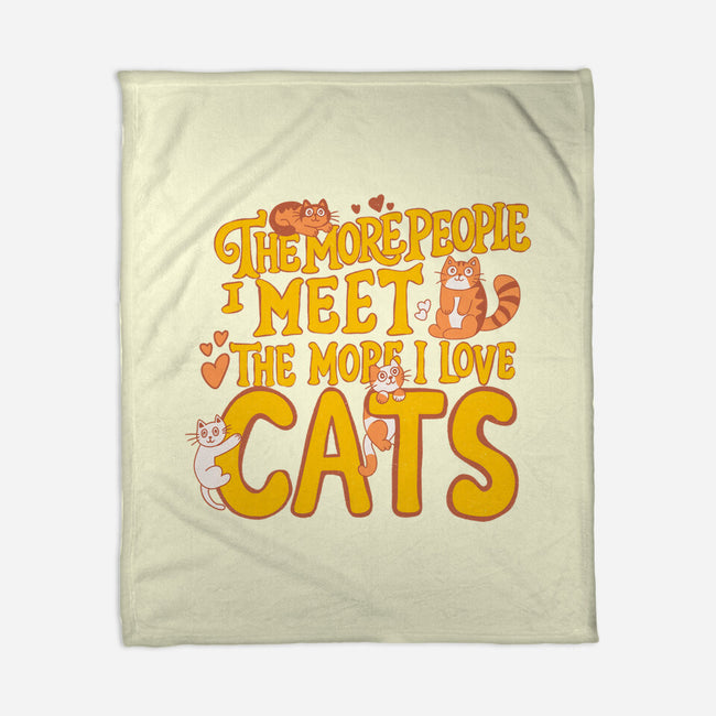 The More I Love Cats-None-Fleece-Blanket-Loobs