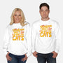 The More I Love Cats-Unisex-Crew Neck-Sweatshirt-Loobs