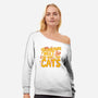 The More I Love Cats-Womens-Off Shoulder-Sweatshirt-Loobs